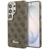 Husa pentru Samsung Galaxy S26, Guess 4G Script MagSafe (GUHMS26S5P4FWMSW), maro
