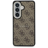 Husa pentru Samsung Galaxy S26 Plus, Guess 4G Embossed Ring MagSafe (GUHMS26MP4MSEGCW), maro