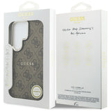 Husa pentru Samsung Galaxy S26 Ultra, Guess 4G Embossed Ring MagSafe (GUHMS26LP4MSEGCW), maro
