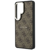 Husa pentru Samsung Galaxy S26 Ultra, Guess 4G Embossed Ring MagSafe (GUHMS26LP4MSEGCW), maro