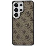 Husa pentru Samsung Galaxy S26 Ultra, Guess 4G Embossed Ring MagSafe (GUHMS26LP4MSEGCW), maro