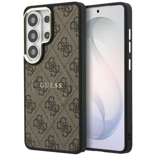 Husa pentru Samsung Galaxy S26 Ultra, Guess 4G Embossed Ring MagSafe (GUHMS26LP4MSEGCW), maro