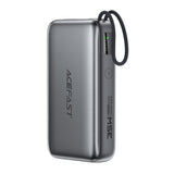 Baterie Externa Acefast (M32), cu Cablu Telescopic, Type-C, Incarcare Rapida, PD35W, 10000mAh, Gri
