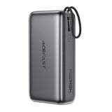 Baterie Externa Acefast (M34), cu Cablu Telescopic, Type-C, Incarcare Rapida, PD45W, 20000mAh, Argintiu