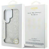 Husa pentru Samsung Galaxy S26 Ultra, Guess Fixed Glitter Triangle Logo MagSafe (GUHMS26LPFGTSCMS), gri