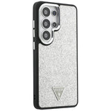 Husa pentru Samsung Galaxy S26 Ultra, Guess Fixed Glitter Triangle Logo MagSafe (GUHMS26LPFGTSCMS), gri