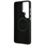 Husa pentru Samsung Galaxy S26 Ultra, Guess Fixed Glitter Triangle Logo MagSafe (GUHMS26LPFGTSCMS), gri