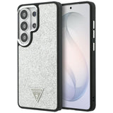 Husa pentru Samsung Galaxy S26 Ultra, Guess Fixed Glitter Triangle Logo MagSafe (GUHMS26LPFGTSCMS), gri