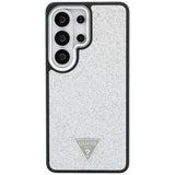 Husa pentru Samsung Galaxy S26 Ultra, Guess Fixed Glitter Triangle Logo MagSafe (GUHMS26LPFGTSCMS), gri