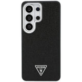 Husa pentru Samsung Galaxy S26 Ultra, Guess Fixed Glitter Triangle Logo MagSafe (GUHMS26LPFGTSCMK), negru