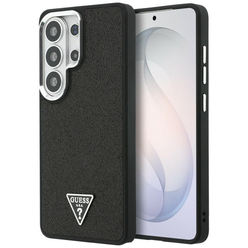 Husa pentru Samsung Galaxy S26 Ultra, Guess Fixed Glitter Triangle Logo MagSafe (GUHMS26LPFGTSCMK), negru