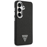 Husa pentru Samsung Galaxy S26, Guess Fixed Glitter Triangle Logo MagSafe (GUHMS26SPFGTSCMK), negru