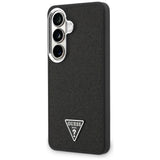 Husa pentru Samsung Galaxy S26, Guess Fixed Glitter Triangle Logo MagSafe (GUHMS26SPFGTSCMK), negru