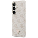 Husa pentru Samsung Galaxy S26, Guess 4G Triangle Logo MagSafe (GUHMS26SP4GTDGMP), roz