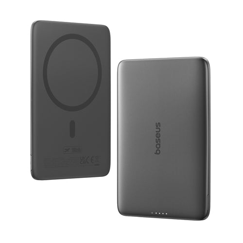 Baterie Externa Baseus Picogo AM41 (P1007680C123-00), USB-C 60W Cable Included, MagSafe, 5000mAh, Indicator LED, Negru