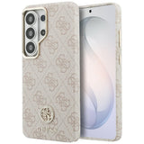 Husa pentru Samsung Galaxy S26 Ultra, Guess Rhinestone Round Logo MagSafe (GUHMS26LP4GRMDEP), roz