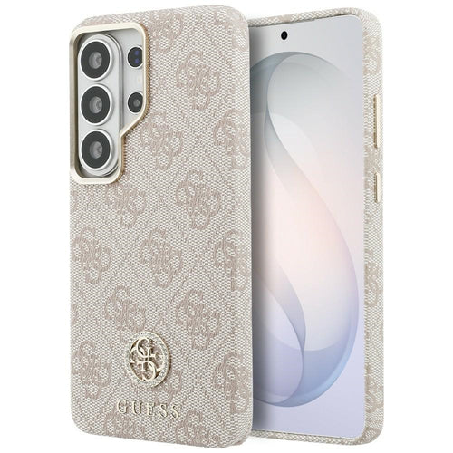 Husa pentru Samsung Galaxy S26 Ultra, Guess Rhinestone Round Logo MagSafe (GUHMS26LP4GRMDEP), roz