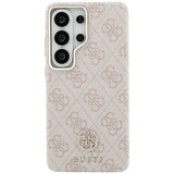 Husa pentru Samsung Galaxy S26 Ultra, Guess Rhinestone Round Logo MagSafe (GUHMS26LP4GRMDEP), roz