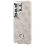 Husa pentru Samsung Galaxy S26 Ultra, Guess Rhinestone Round Logo MagSafe (GUHMS26LP4GRMDEP), roz