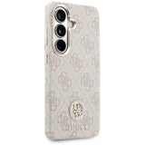Husa pentru Samsung Galaxy S26, Guess Rhinestone Round Logo MagSafe (GUHMS26SP4GRMDEP), roz