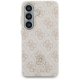 Husa pentru Samsung Galaxy S26, Guess Rhinestone Round Logo MagSafe (GUHMS26SP4GRMDEP), roz