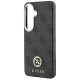 Husa pentru Samsung Galaxy S26, Guess Rhinestone Round Logo MagSafe (GUHMS26SP4GRMDEK), negru