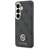 Husa pentru Samsung Galaxy S26, Guess Rhinestone Round Logo MagSafe (GUHMS26SP4GRMDEK), negru