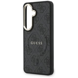Husa pentru Samsung Galaxy S26 Plus, Guess 4G Embossed Ring MagSafe (GUHMS26MP4MSEGCK), negru
