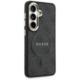 Husa pentru Samsung Galaxy S26 Plus, Guess 4G Embossed Ring MagSafe (GUHMS26MP4MSEGCK), negru