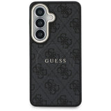 Husa pentru Samsung Galaxy S26 Plus, Guess 4G Embossed Ring MagSafe (GUHMS26MP4MSEGCK), negru