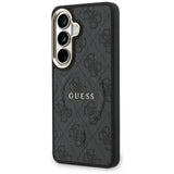 Husa pentru Samsung Galaxy S26 Plus, Guess 4G Embossed Ring MagSafe (GUHMS26MP4MSEGCK), negru