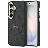 Husa pentru Samsung Galaxy S26 Plus, Guess 4G Embossed Ring MagSafe (GUHMS26MP4MSEGCK), negru