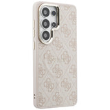 Husa pentru Samsung Galaxy S26 Ultra, Guess 4G Embossed Ring MagSafe (GUHMS26LP4MSEGCP), roz