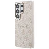 Husa pentru Samsung Galaxy S26 Ultra, Guess 4G Embossed Ring MagSafe (GUHMS26LP4MSEGCP), roz