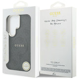 Husa pentru Samsung Galaxy S26 Ultra, Guess 4G Embossed Ring MagSafe (GUHMS26LP4MSEGCK), negru