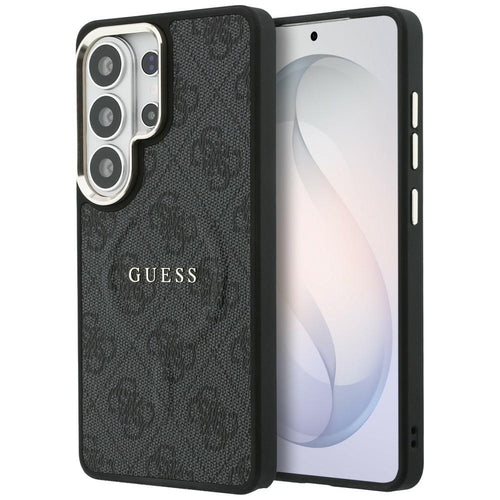 Husa pentru Samsung Galaxy S26 Ultra, Guess 4G Embossed Ring MagSafe (GUHMS26LP4MSEGCK), negru