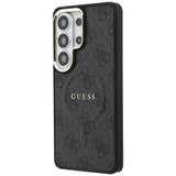 Husa pentru Samsung Galaxy S26 Ultra, Guess 4G Embossed Ring MagSafe (GUHMS26LP4MSEGCK), negru