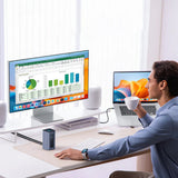 Hub USB Baseus Docking station Nomos NU1 Air (B0114400), 12 Ports, 10Gbps, 100W PD, 4K Displays, gri