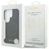 Husa pentru Samsung Galaxy S26 Ultra, Guess Perforated Logo MagSafe (GUHMS26L5PG4SRGK), negru
