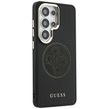 Husa pentru Samsung Galaxy S26 Ultra, Guess Perforated Logo MagSafe (GUHMS26L5PG4SRGK), negru