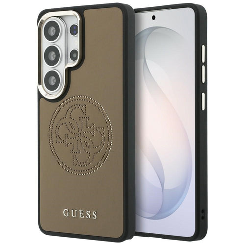 Husa pentru Samsung Galaxy S26 Ultra, Guess Perforated Logo MagSafe (GUHMS26L5PG4SRGW), maro