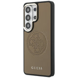 Husa pentru Samsung Galaxy S26 Ultra, Guess Perforated Logo MagSafe (GUHMS26L5PG4SRGW), maro