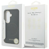 Husa pentru Samsung Galaxy S26, Guess Perforated Logo MagSafe (GUHMS26S5PG4SRGK), negru