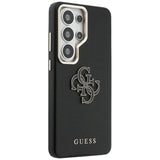 Husa pentru Samsung Galaxy S26 Ultra, Guess Grained Big 4G Metal Logo (GUHCS26L5PS4RGGK), negru