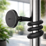 Suport de birou Acefast Magnetic Suport Telefon (E36), Flexibile Metal Rod, Strong Magnets, Silicone Coating, 4.7, negru