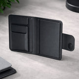 Dispozitiv anti-pierdere Acefast Smart Passport Cover (S6), Apple Find My, Integrat Tracker, Slim Design, PU Piele, negru
