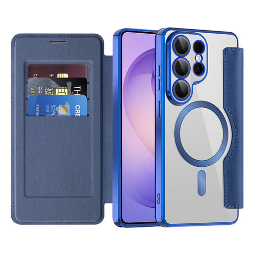 Husa pentru Samsung Galaxy S26 Ultra, Techsuit SmartMag Book Case, albastru