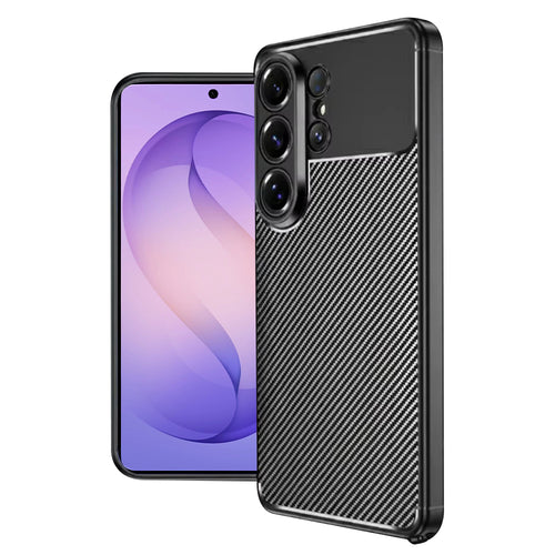 Husa pentru Samsung Galaxy S26 Ultra, Techsuit CarbonFiber, negru