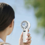 Yesido Handheld Fan (YF18), cu LCD Display, 12W Brushless Motor, 5500 RPM, 100x Speed, 12W, 3600mAh, Type-C, Negru