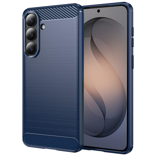 Husa pentru Samsung Galaxy S26, Techsuit Carbon Silicone, albastru